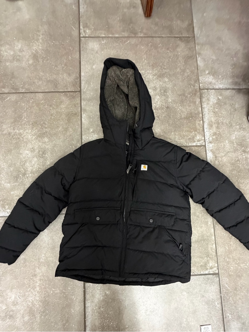 Carhartt Black Hooded Women's Puffer Coat